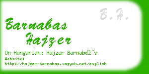 barnabas hajzer business card